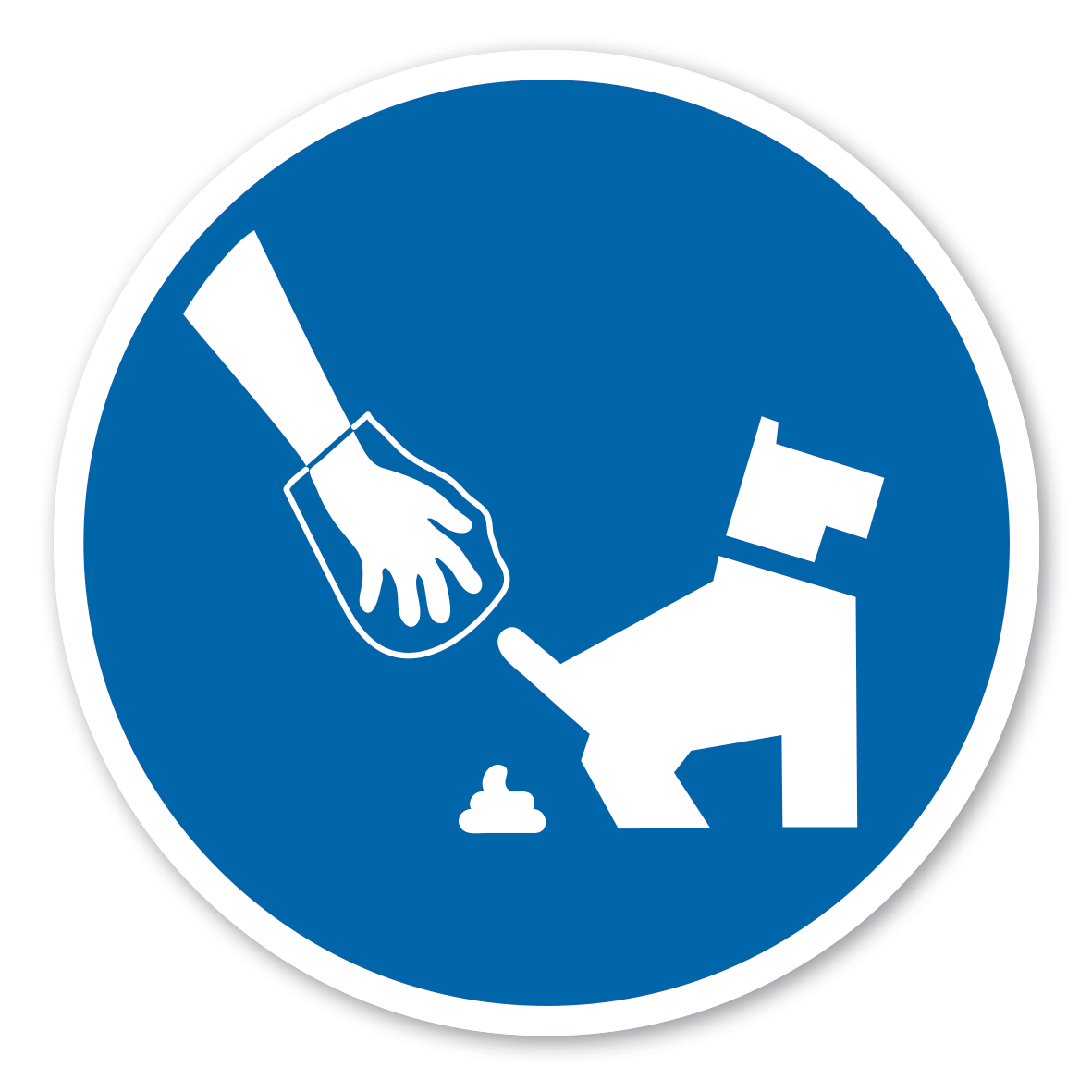 Gebotszeichen Hundekot entfernen