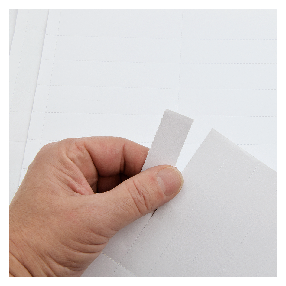 Perforierte Einstecketiketten zum Abreißen
