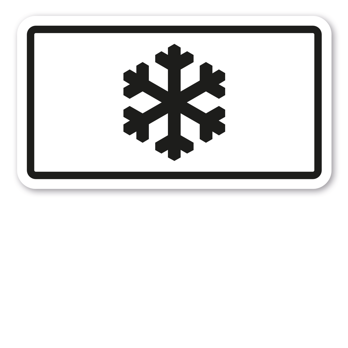 Zusatzzeichen Gefahr bei Glatteisbildung - Verkehrsschild VZ-1007-30