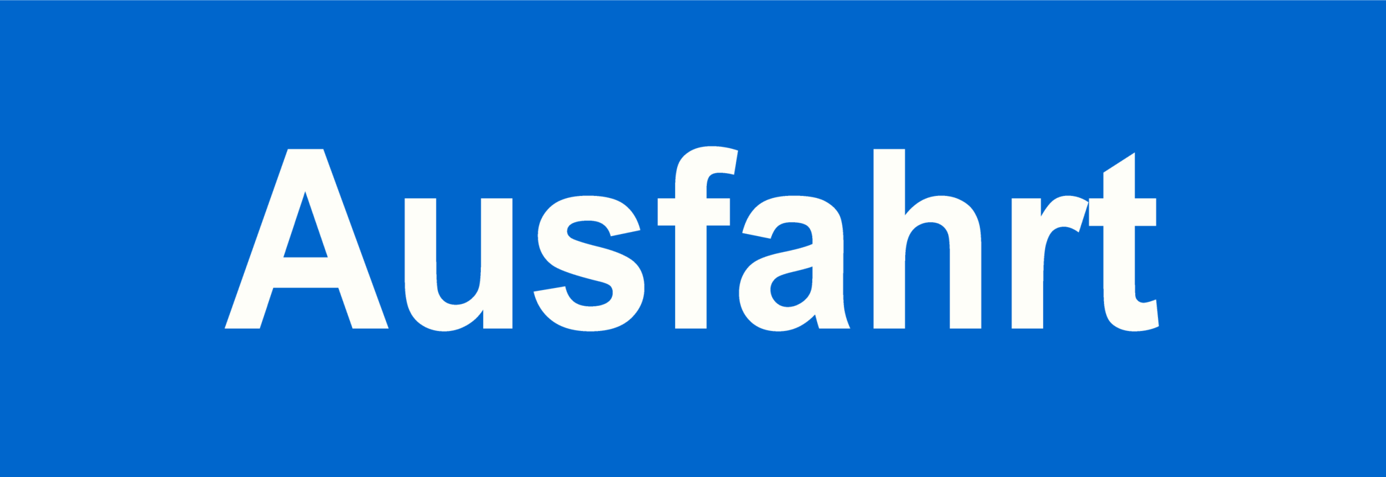 Standardschilder - weißes Motiv auf blauem Grund - 1.200 x 410 mm
