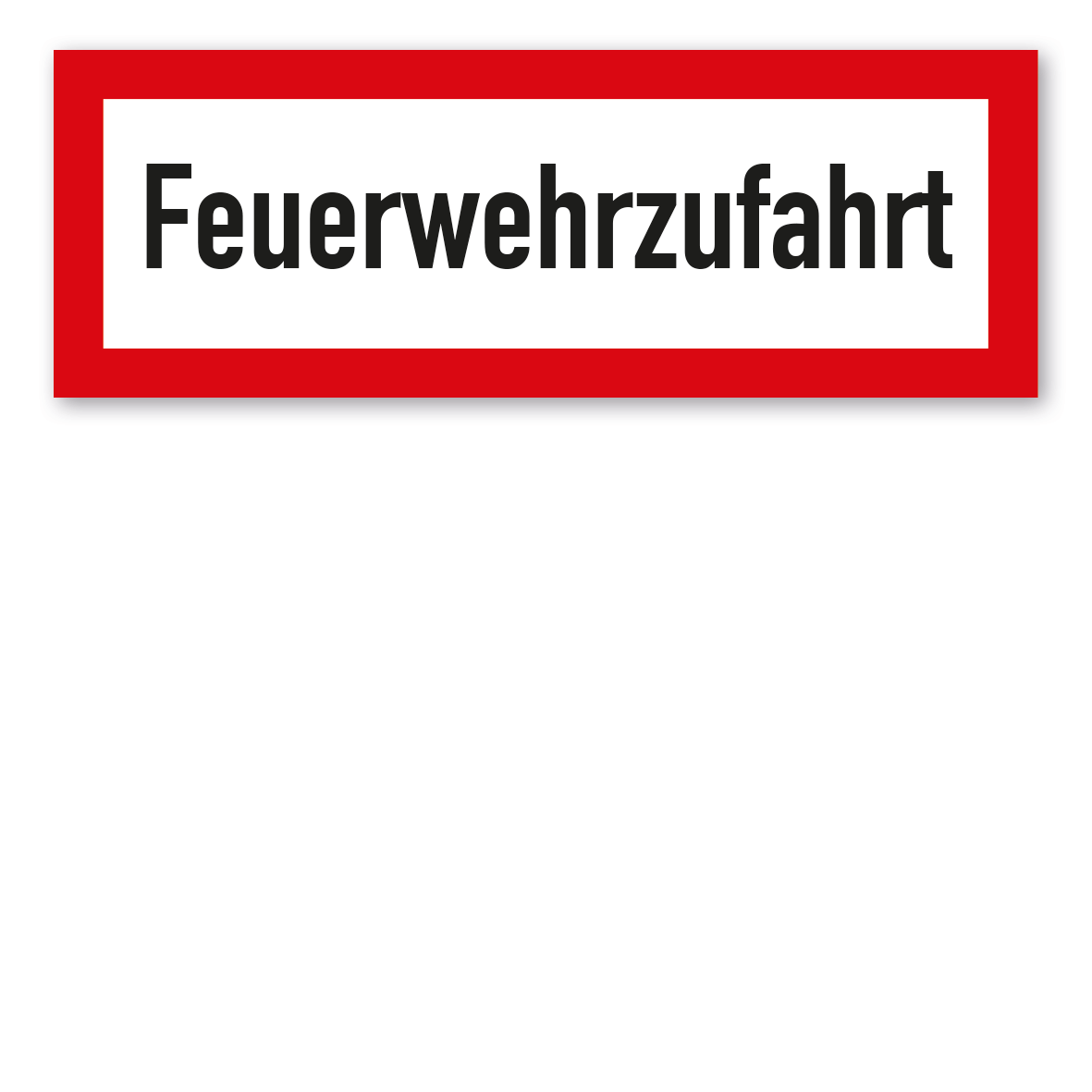 Brandschutzschild Feuerwehrzufahrt