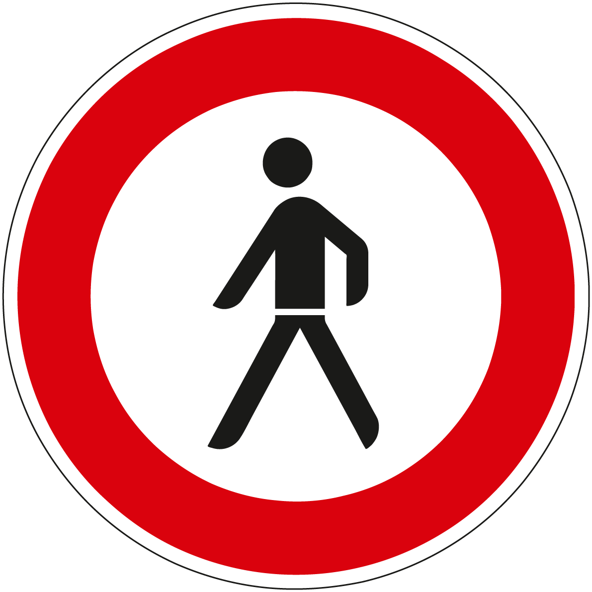 Verkehrsschild Verbot für Fußgänger