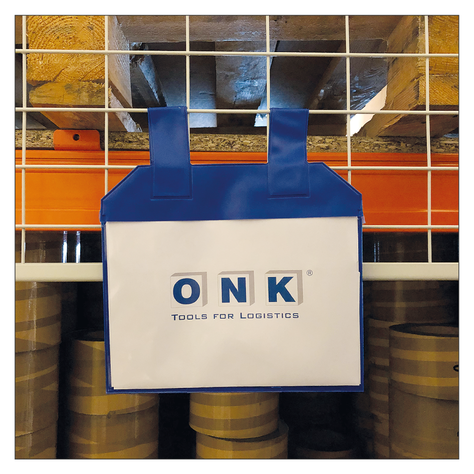 Einstecktasche mit magnetischen Aufhängeschlaufen - Gitter