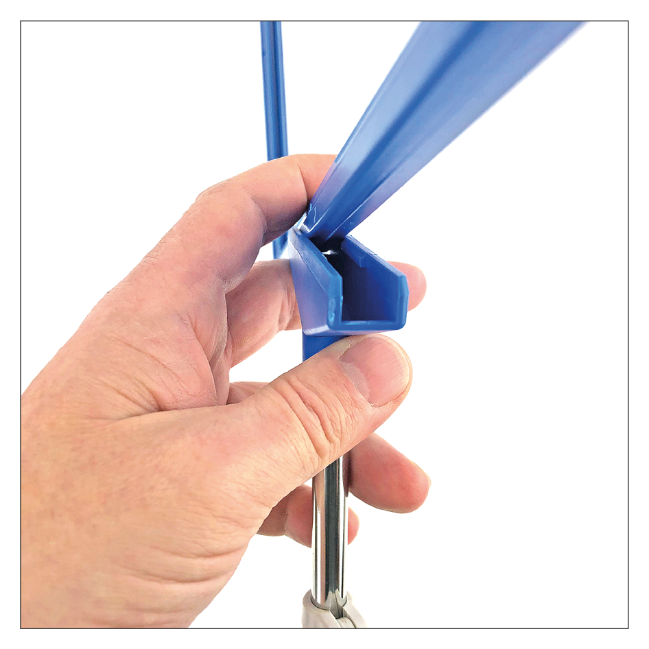 T-Stück für Plakatrahmen - Aufstecken auf Plakatrahmen - Seitenansicht