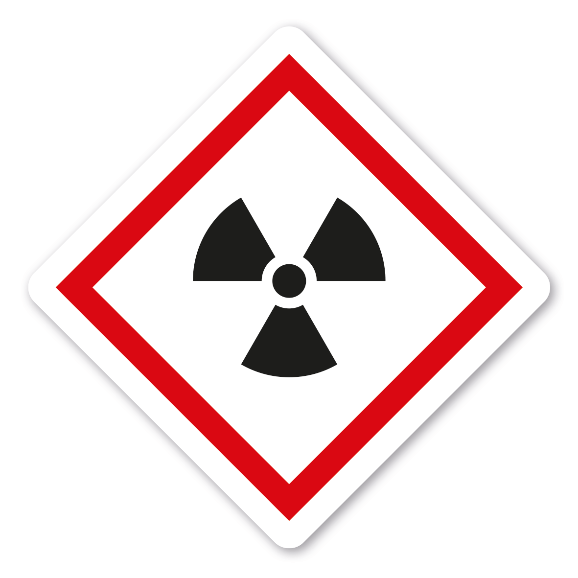 Gefahrgutzeichen Radioaktiv - nur an GHS angelehnt