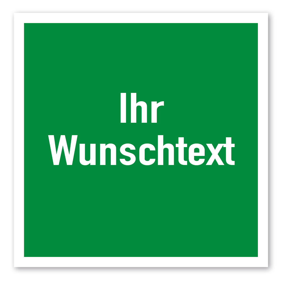 Rettungszeichen - individueller Text
