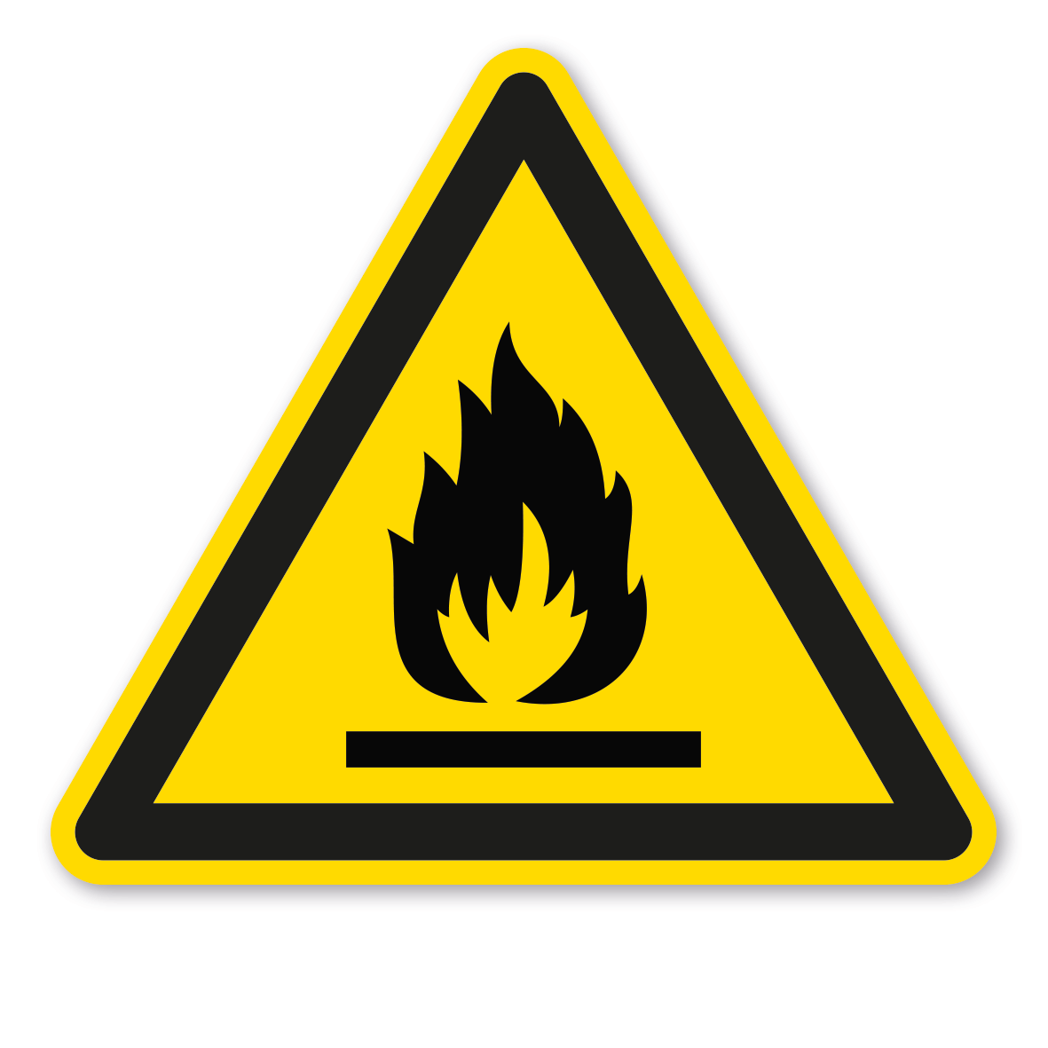 Warnzeichen Warnung vor feuergefährlichen Stoffen – ISO 7010 - W021