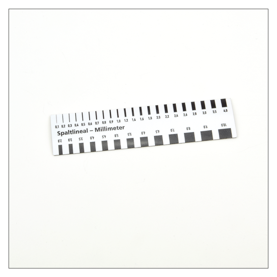 Spaltlineal für Sachverständige, KFZ-Gutachter, Präsentationen