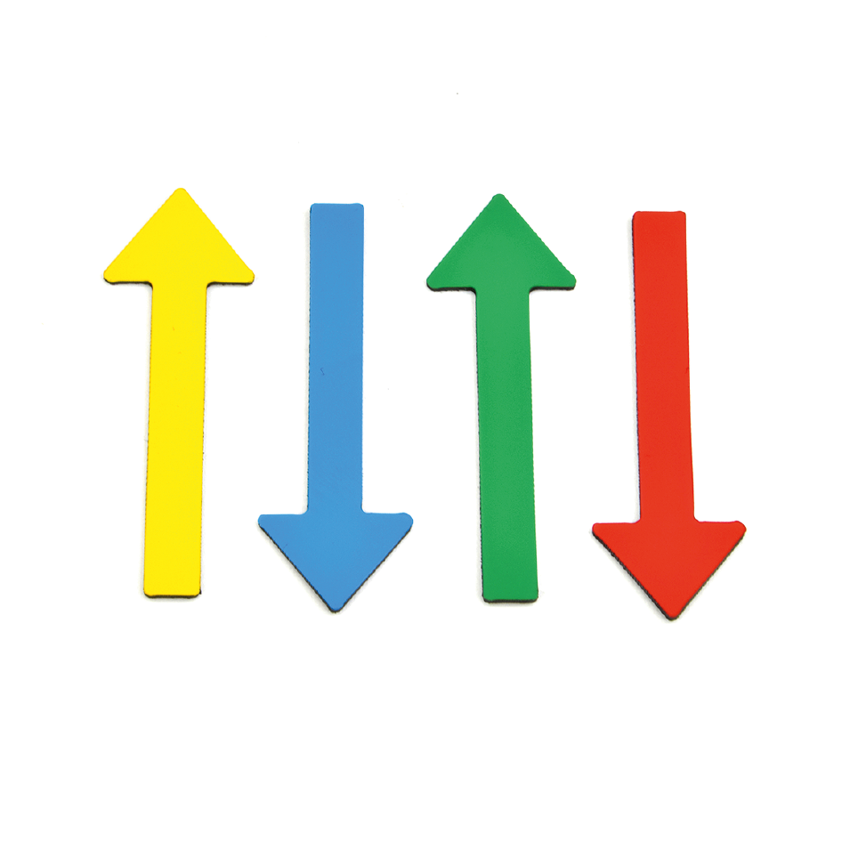 Magnetpfeile zur Schadensmarkierung Farb-Mix - vier Farben - für Sachverständige, KFZ-Gutachter, Präsentationen