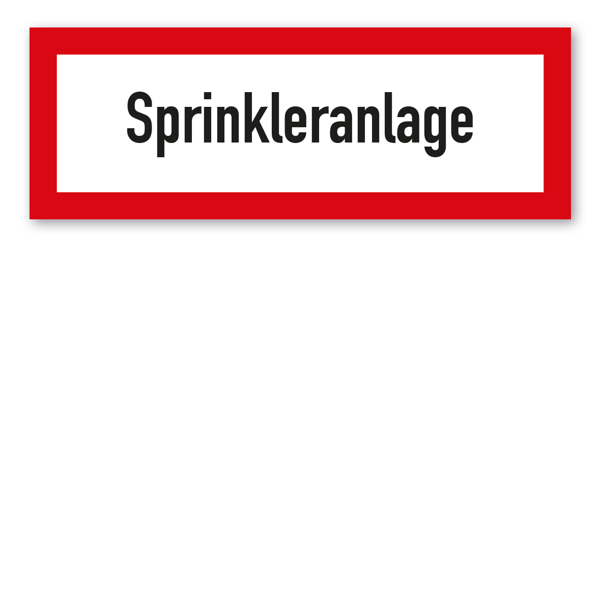 Brandschutzschild Sprinkleranlage