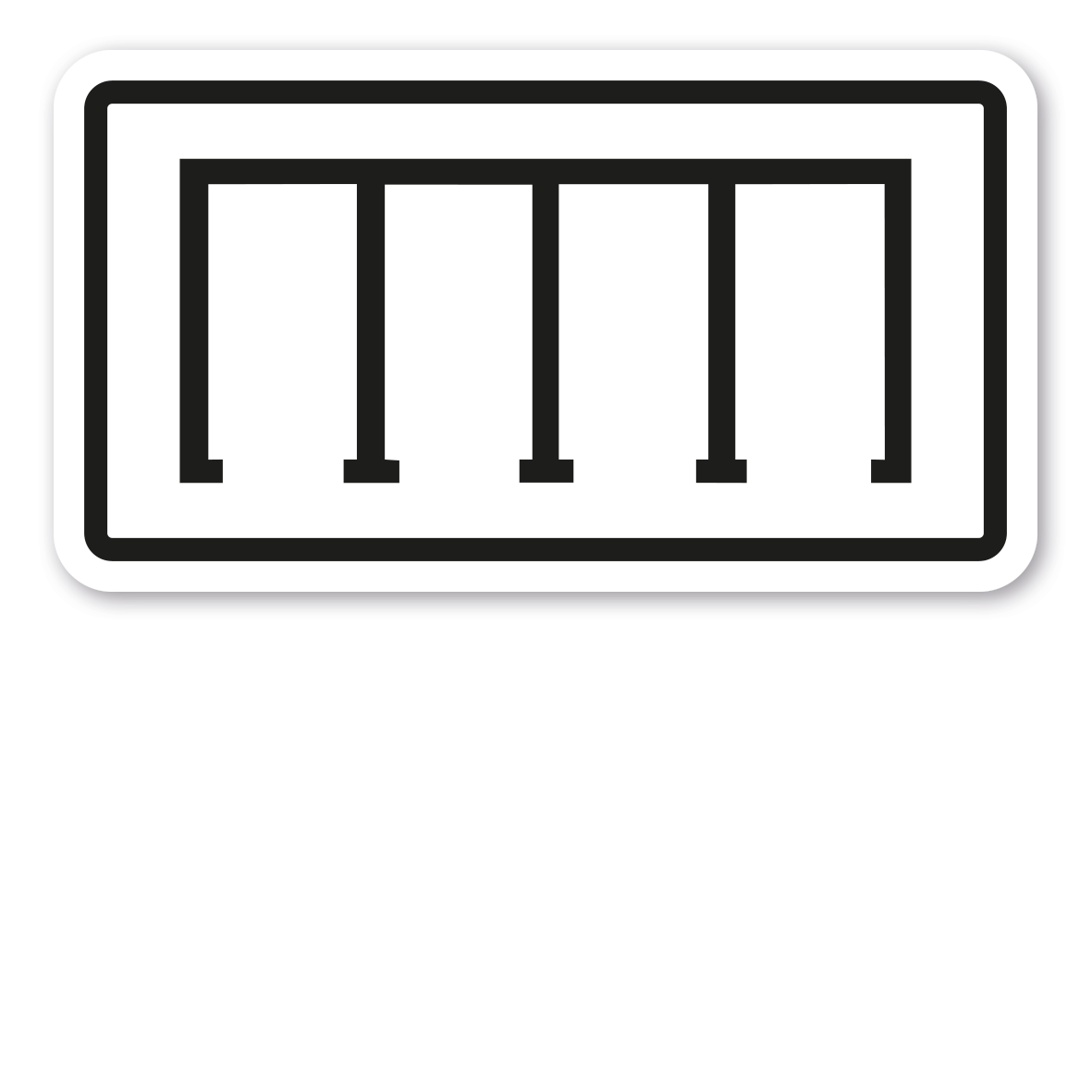 Zusatzzeichen Parkanordnung gerade - Verkehrsschild VZ-2401