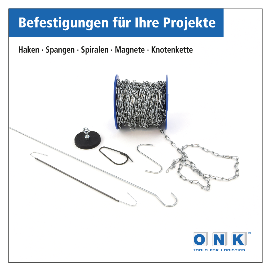 Knotenkette - 30 m auf Rolle - mit Zubehör