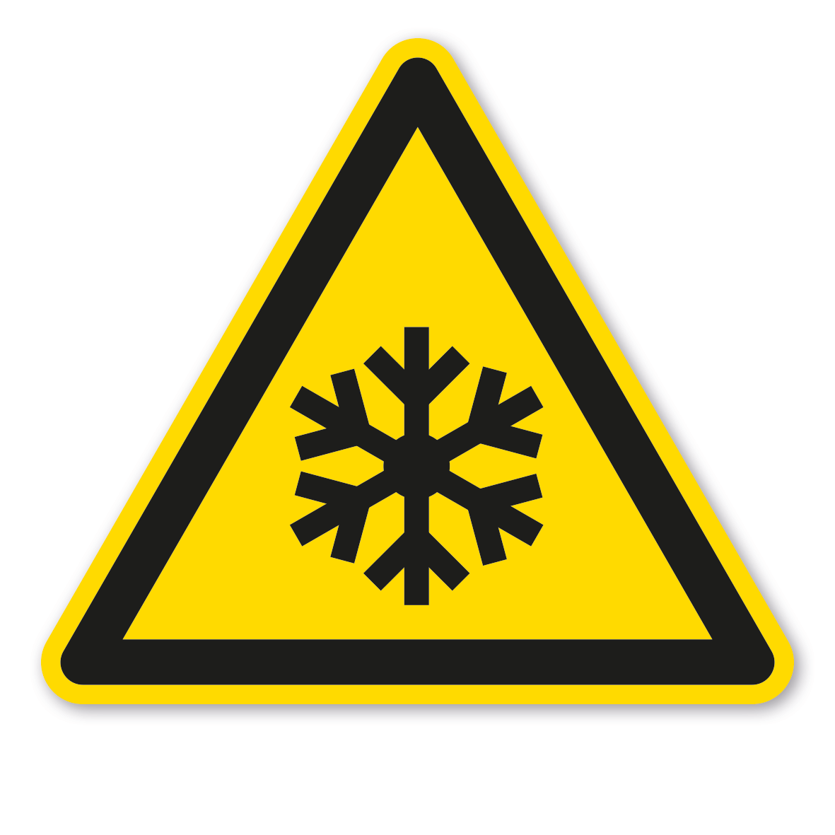 Warnzeichen Warnung vor niedriger Temperatur - Frost – ISO 7010 - W010