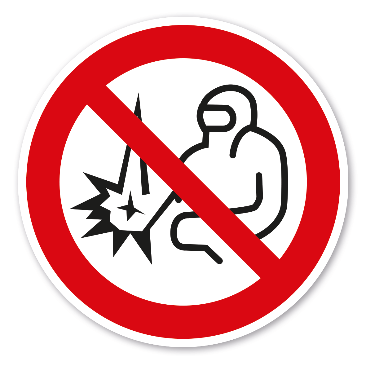 Verbotszeichen Schweißen ist verboten 2