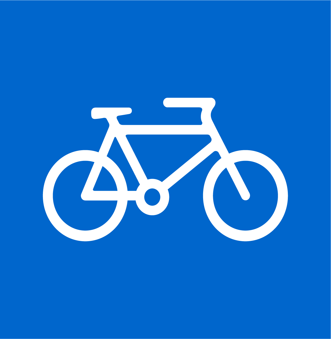 Weitere Schilder - weißes Motiv auf blauem Grund - 400 x 410 mm