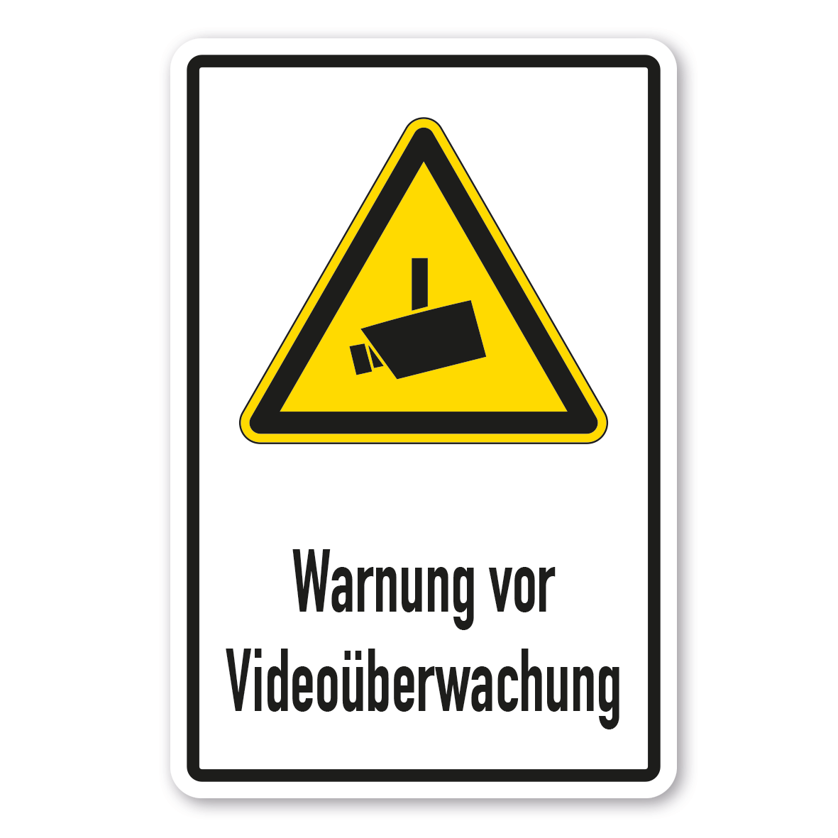 Warnschild Warnung vor Videoüberwachung - Kombi