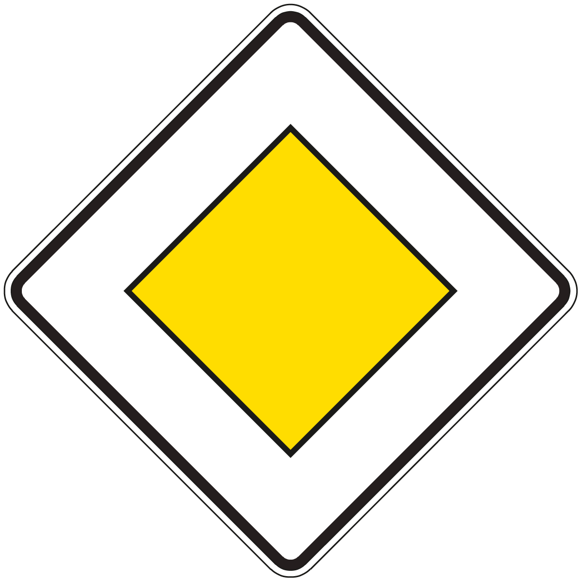 Verkehrsschild Vorfahrtstraße