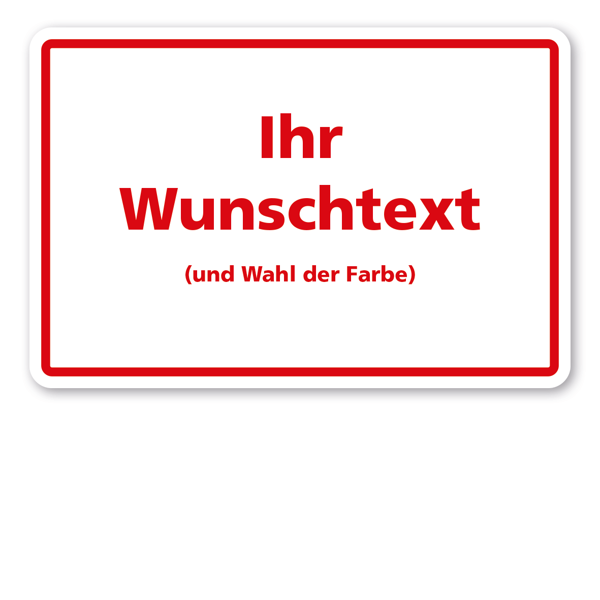 Rahmen und Text rot