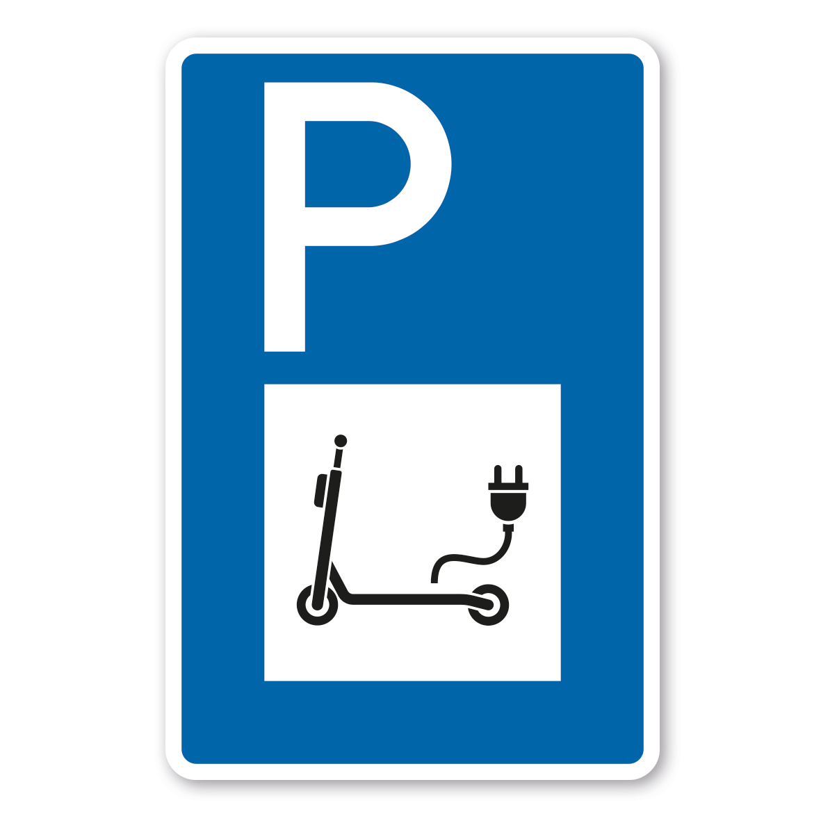 Parkplatzschild E-Scooter – mit großem Piktogramm - Verkehrsschild