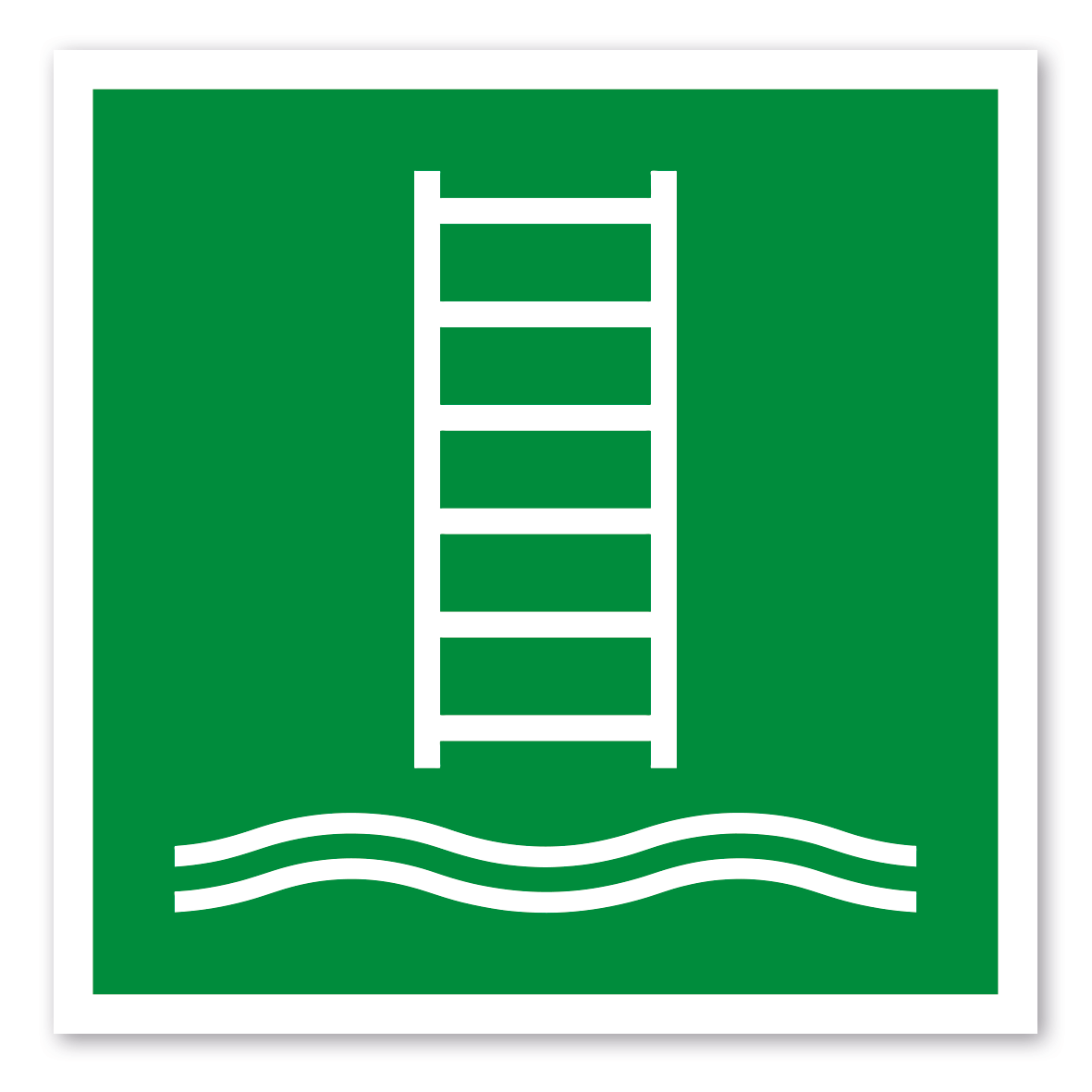 Rettungszeichen Einbootungsleiter - ISO 7010 - E053