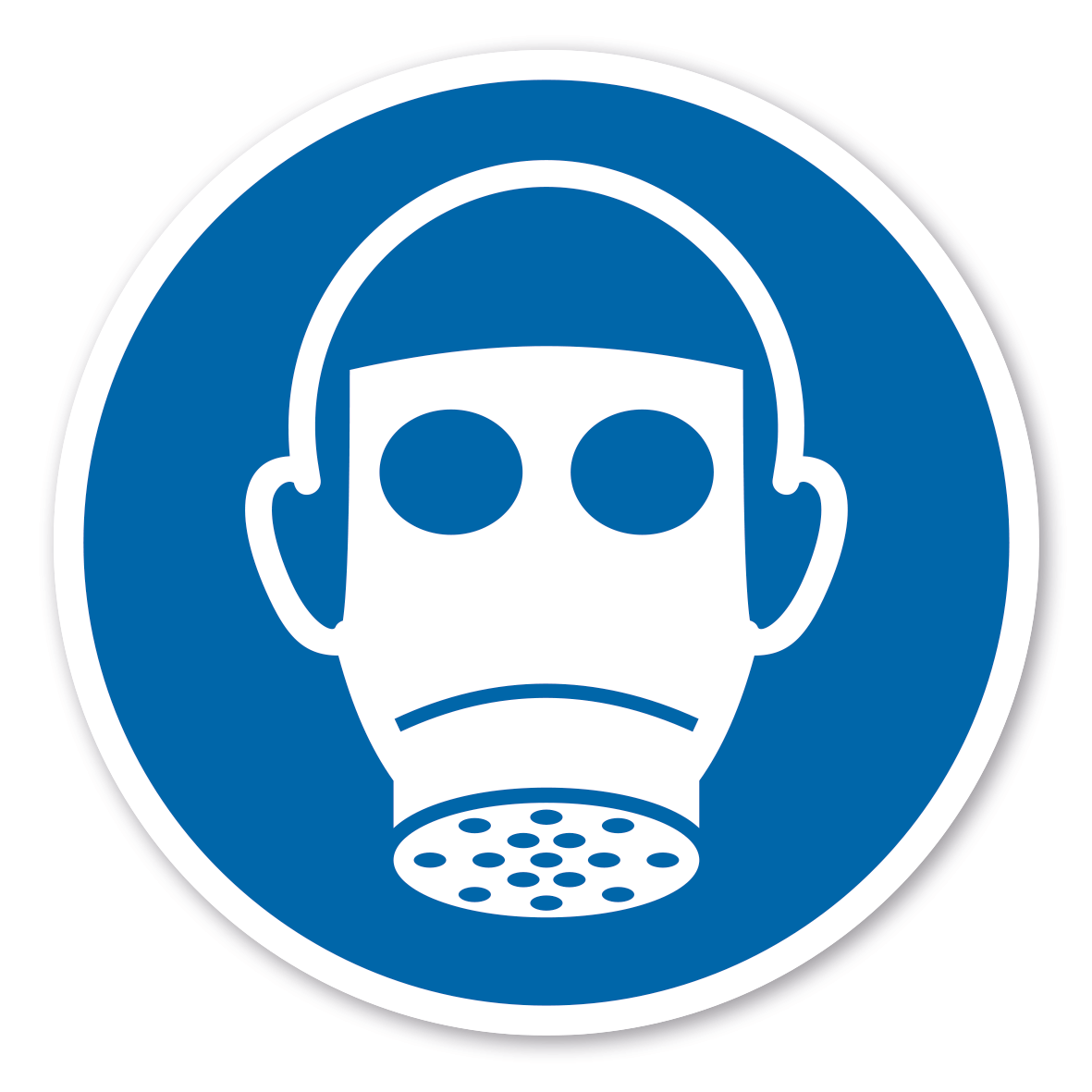 Gebotszeichen Atemschutz benutzen – ISO 7010 - M017