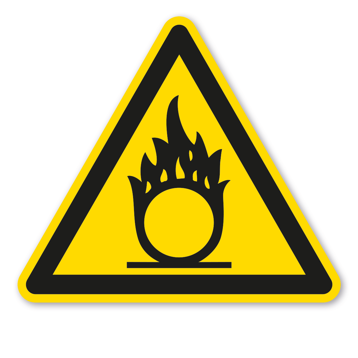 Warnzeichen Warnung vor brandfördenden Stoffen