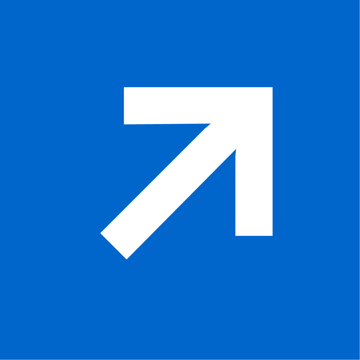 Weiße Pfeile auf blauem Grund - 400 x 410 mm